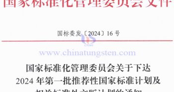 關(guān)於第一批推薦性國家標準計畫的通知