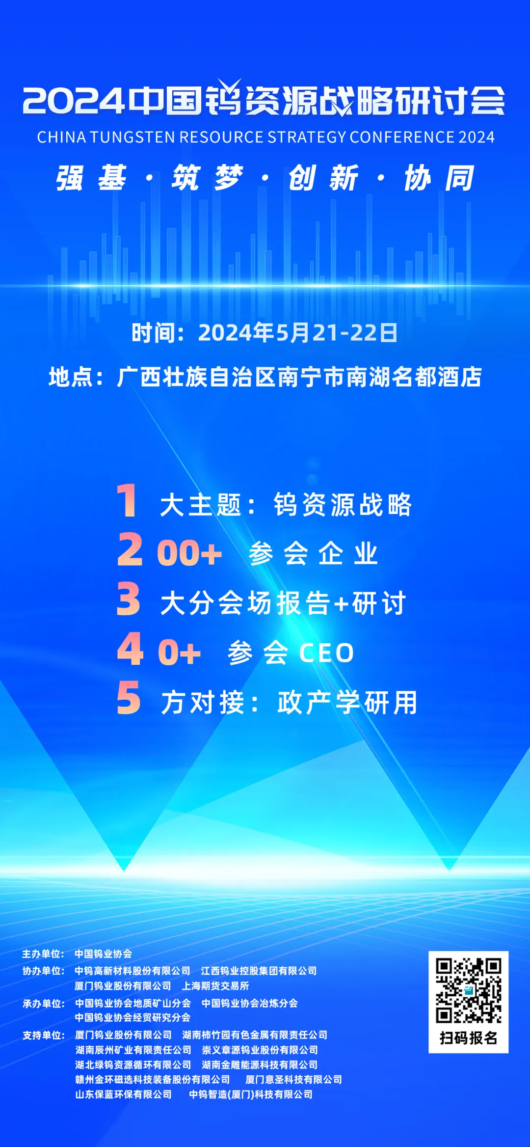 中國鎢資源戰(zhàn)略研討會將於2024年5月21-22日在南寧舉辦