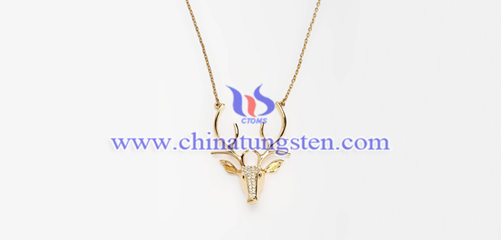 gold plated tungsten alloy buck pendant picture