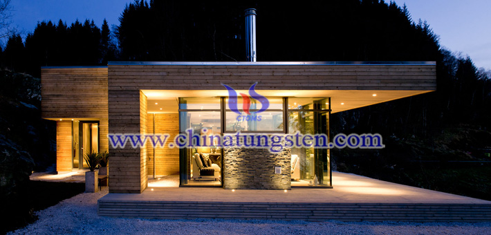 WO3 nanopowder applied for new energy efficient building glass picture