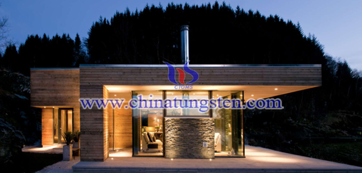 nano tungsten oxide applied for energy efficient building glass picture