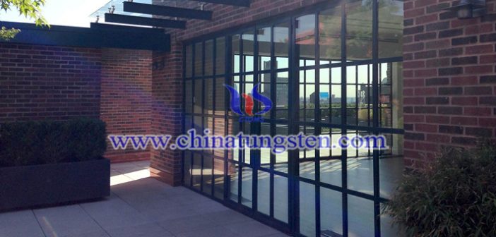 tungsten oxide applied for energy efficient building glass picture