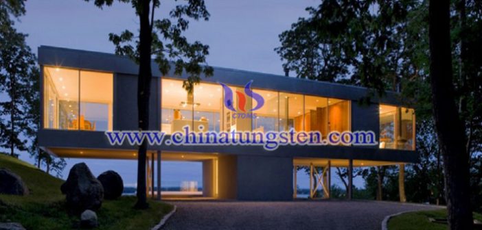 yellow tungsten oxide powder applied for energy efficient building glass picture