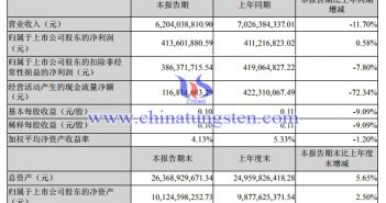 格林美上半年鈷鎳鎢板塊營(yíng)收減少逾40%