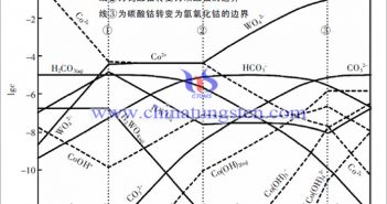 Co-W-C-H2O 體系各溶解組分的lgc-pH圖