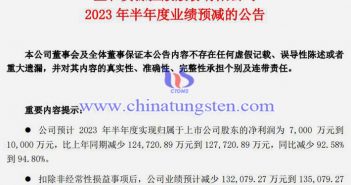 盛和資源淨(jìng)2023年上半年業(yè)績預(yù)告圖片