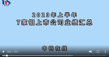 7家鉬上市公司2023年上半年業(yè)績(jī)匯總