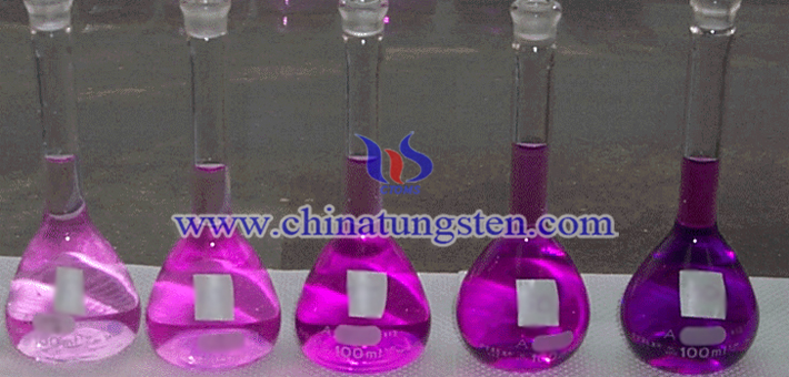 colorimetry testing quality of high-purity high density violet tungsten oxide picture