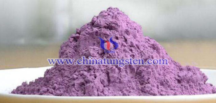 submicron grain size violet tungsten oxide picture