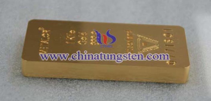 gold plated tungsten bar picture