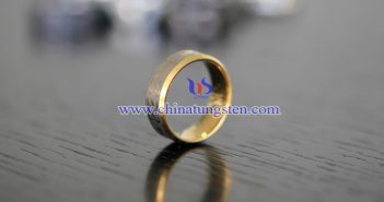 women tungsten golden ring picture