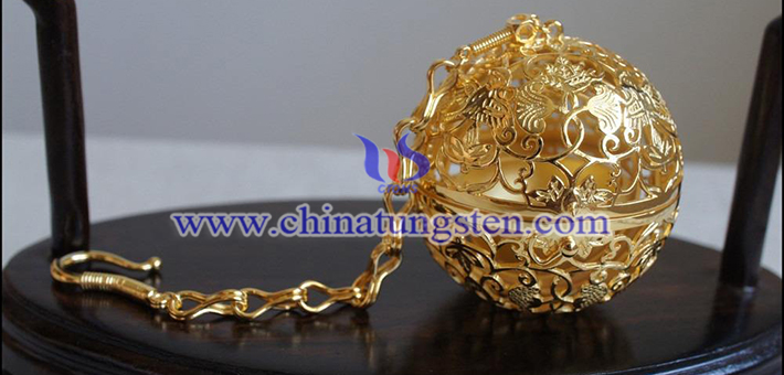 gold plated tungsten alloy ball picture