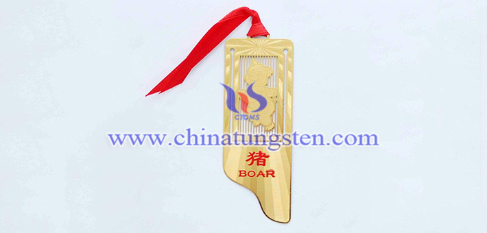 gold plated tungsten alloy bookmark picture