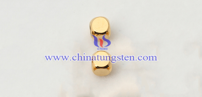 gold plated tungsten alloy cube picture