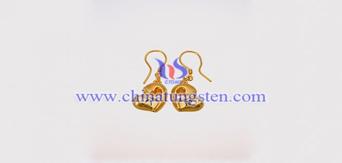 gold plated tungsten alloy earring picture