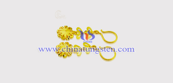 gold plated tungsten alloy earring picture