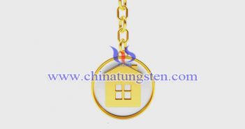 gold plated tungsten alloy key chain picture