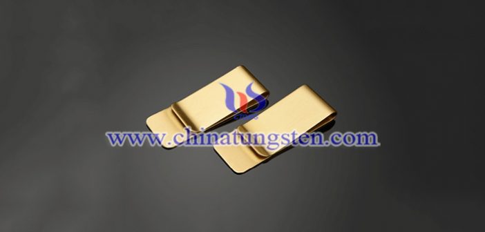 gold plated tungsten alloy money clip picture