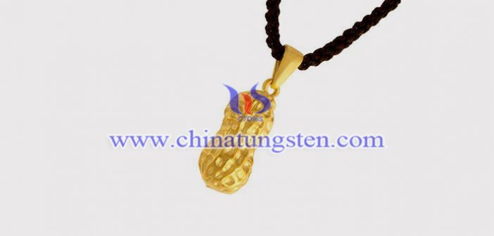 gold plated tungsten alloy peanut pendant picture