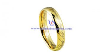 women tungsten golden ring picture