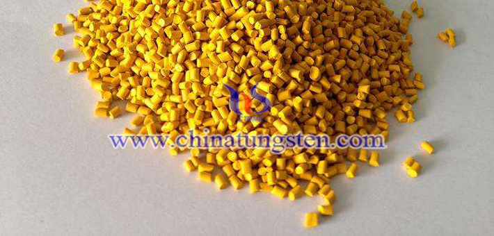 nano yellow tungsten oxide applied for thermal insulation master batch picture