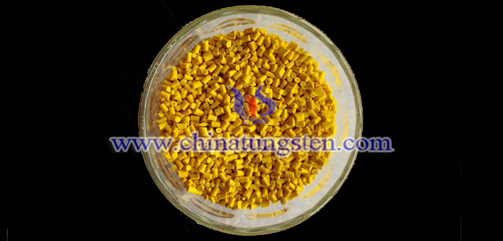 nano grain size yellow tungsten oxide applied for nano-ceramic color master picture