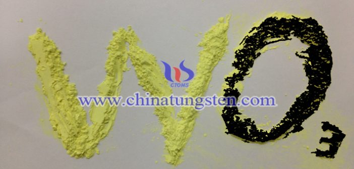 transparent thermal insulation nanopowder nano grain size yellow tungsten oxide image