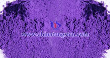 violet tungsten oxide applied for nano-ceramic color master image