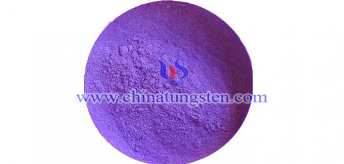 violet tungsten oxide applied for near infrared shielding material image