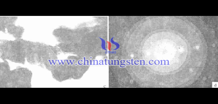 TEM image of dispersed tungsten carbide powder