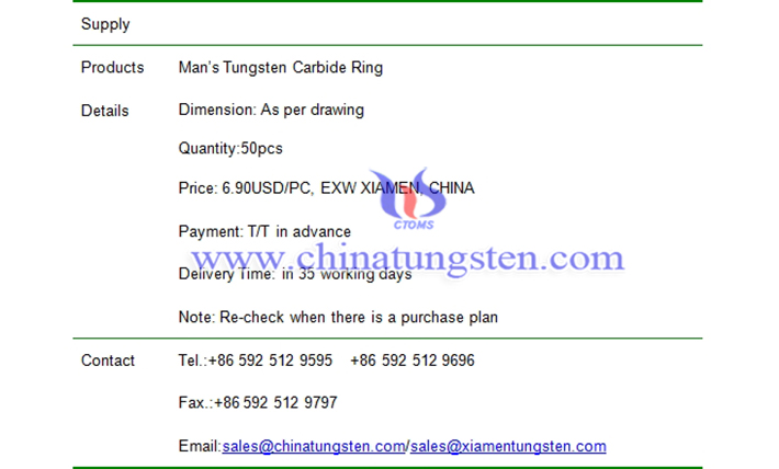 man tungsten carbide ring price picture