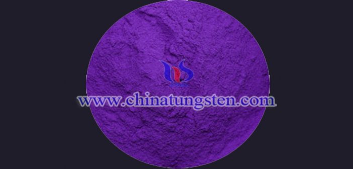 nano violet tungsten oxide powder applied for nano-ceramic color master image