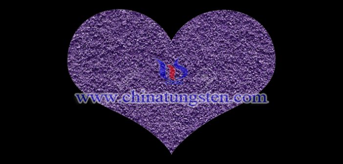 nanometer violet tungsten oxide applied for nano-ceramic color master picture