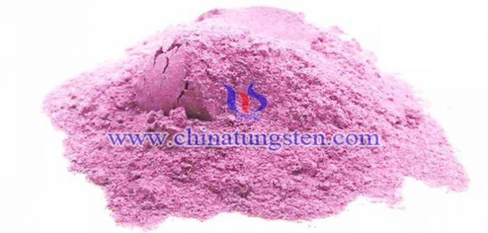 violet tungsten oxide powder applied for nano-ceramic color master image