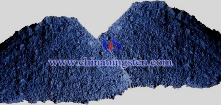 dark blue nano tungsten oxide applied for nano-ceramic color master image