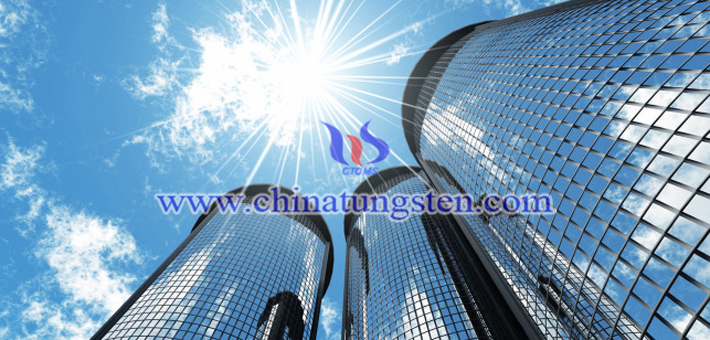 dark blue nano tungsten oxide applied for transparent thermal insulation window film picture