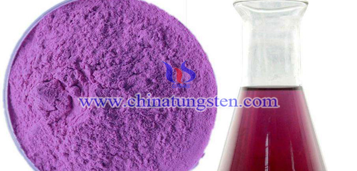 nano particle size violet tungsten oxide applied for nano-ceramic dispersion solution picture