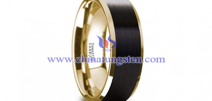 gold plated tungsten polished ring picture