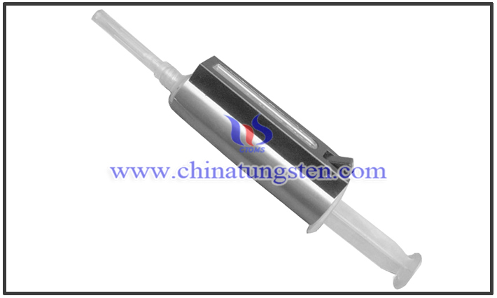 tungsten alloy syringe shield with lead glass window image