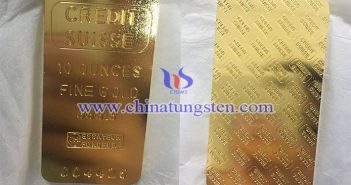 gold plated tungsten bar picture