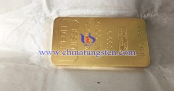 tungsten gold plated ingot picture