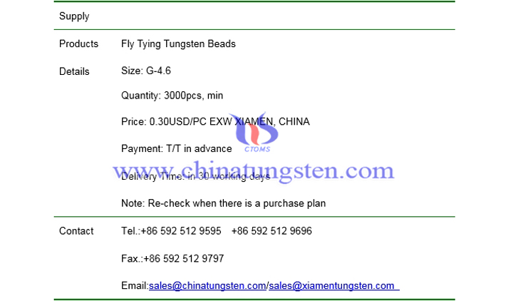 fly tying tungsten beans price picture