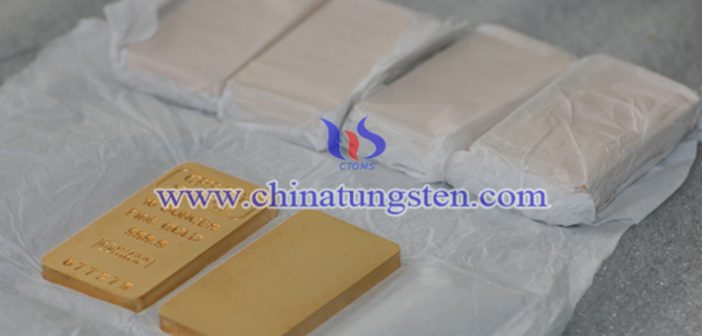 tungsten alloy gold plated bar picture