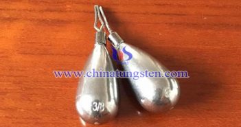 tungsten teardrop fishing weight picture