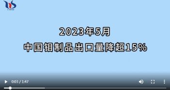 2023年5月中國鉬制品出口情況圖片