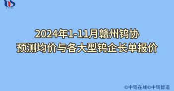 2024年1-11月贛州鎢協(xié)預(yù)測(cè)均價(jià)